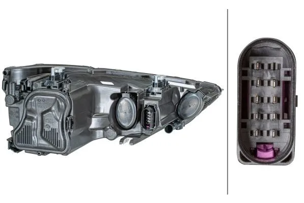 Imagine produs: Far stanga pentru AUDI A1 HY21W H7/H1 W21W FF Halogen 12V HELLA (1EG 354 837-011)