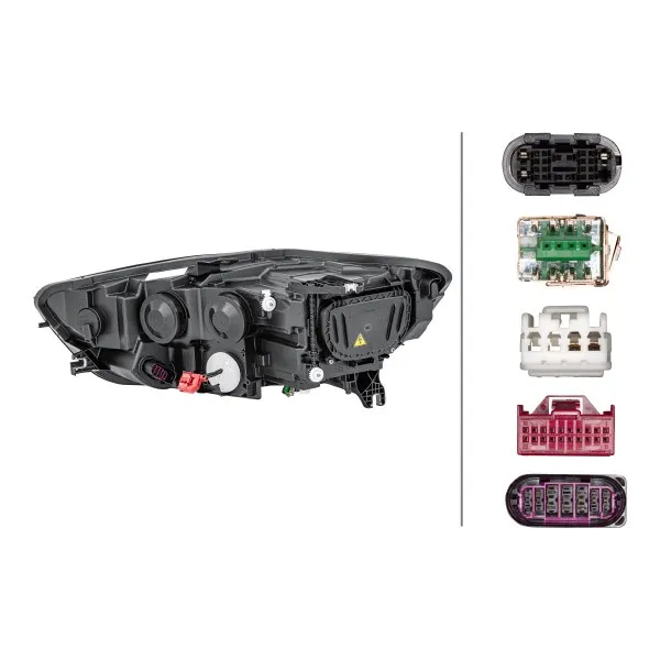 Imagine produs: Far dreapta pentru AUDI A6 D3S/H7 LED PSY24W D3S H7 LED Bi-Xenon 12V HELLA (1ZT 011 150-321)