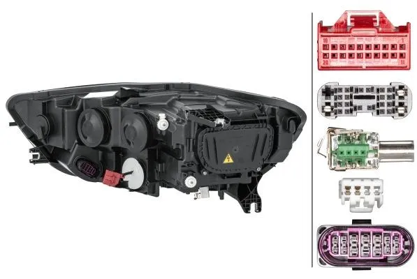 Imagine produs: Far dreapta pentru AUDI A6 D3S/H7 LED PSY24W D3S H7 LED Bi-Xenon 12V HELLA (1ZT 011 150-321)