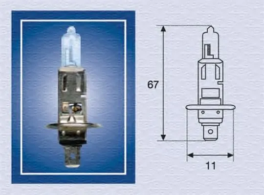 Imagine produs: Bec H1 12V 55W P14,5s Halogen MAGNETI MARELLI (002531100000)