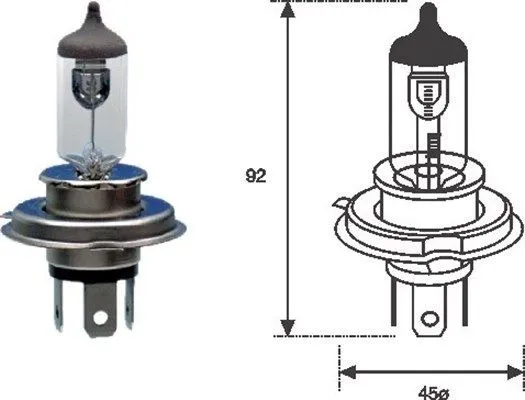 Imagine produs: Bec H4 12V 60/55W P43t Halogen MAGNETI MARELLI (002555100000)