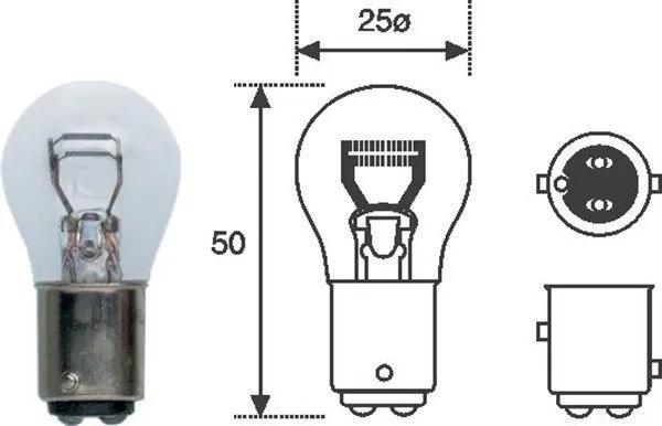 Imagine produs: Bec P21/5W 12V 21/5W BAY15d MAGNETI MARELLI (008528100000)