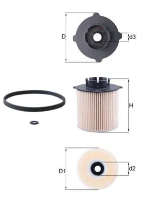 Imagine produs: Filtru combustibil / carburant MAHLE (KX 265D)