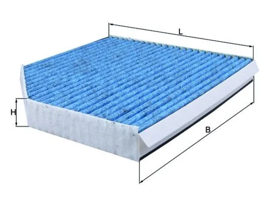 Imagine produs: Filtru polen (antialergic) cu efect antialergic, cu efect antibacterial, 241 mm x 279 mm x 35 mm, CST4624 MAHLE (LAO 386)