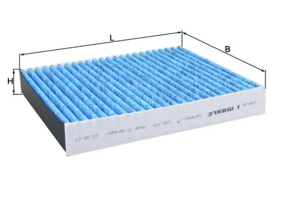 Imagine produs: Filtru polen (antialergic), aer habitaclu, carbon activ, cu efect antialergic, cu efect antibacterial, 240,0 mm x 204 mm x 35,0 mm, CST4624 MAHLE (LAO 472)