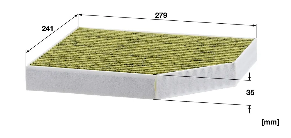 Imagine produs: Filtru polen (antialergic), aer habitaclu, praf fin (PM 2.5), 241 mm x 279 mm x 35 mm, FreciousPlus MANN-FILTER (FP 2450)