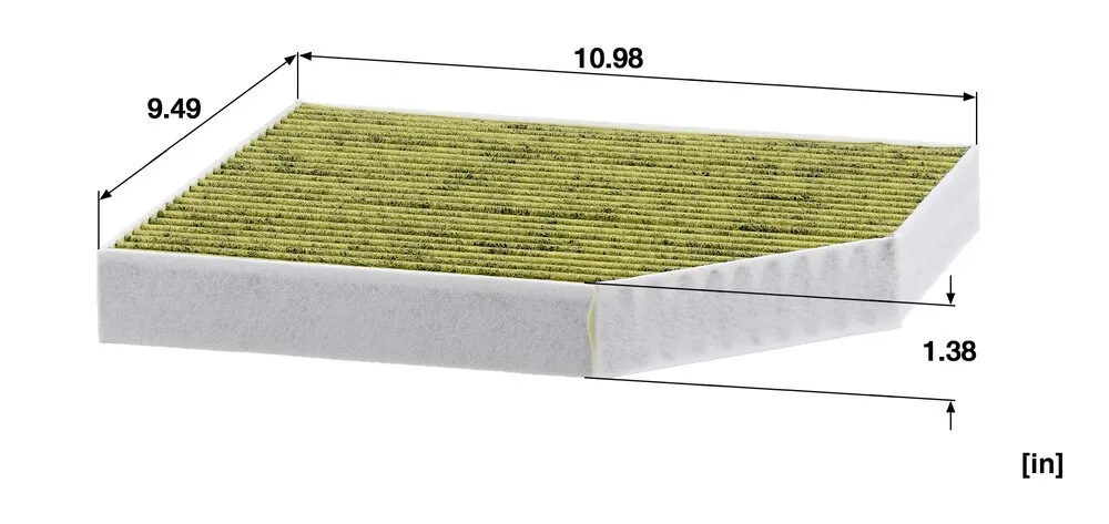 Imagine produs: Filtru polen (antialergic), aer habitaclu, praf fin (PM 2.5), 241 mm x 279 mm x 35 mm, FreciousPlus MANN-FILTER (FP 2450)