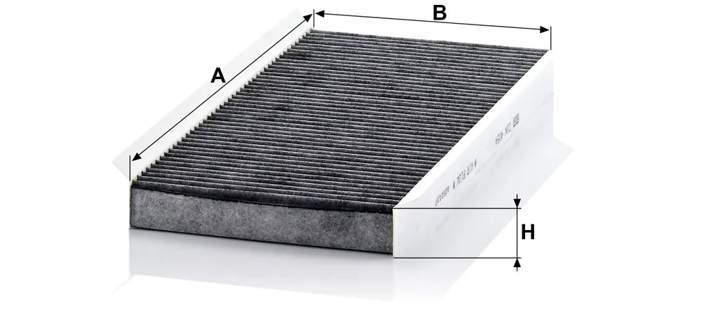 Imagine produs: Filtru polen cu carbon activ pentru MERCEDES-BENZ Clasa A B 394 mm x 185 mm x 32 mm MANN-FILTER (CUK 4054)