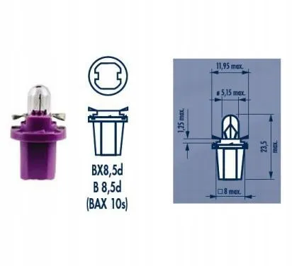 Imagine produs: Bec 12V 0,4W BX8,5d NARVA (170063000)