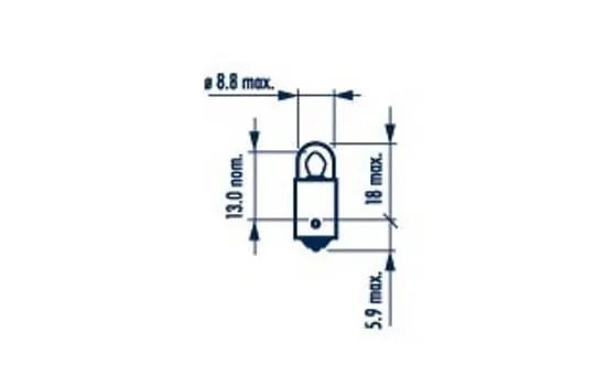Imagine produs: Bec T2W 12V 2W BA9s NARVA (170533000)