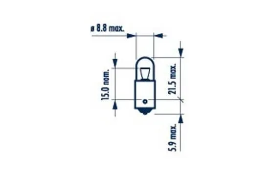Imagine produs: Bec T4W 12V 4W BA9s NARVA (171313000)