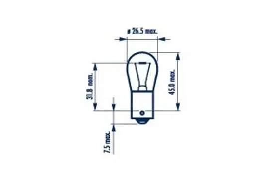 Imagine produs: Bec P21W 24V 21W BA15s NARVA (176433000)