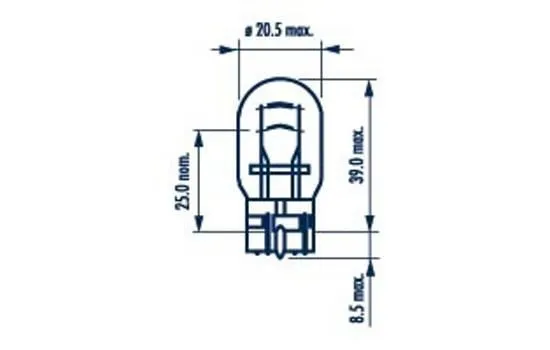 Imagine produs: Bec W21/5W 12V 21/5W W3x16q NARVA (179193000)