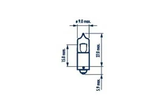 Imagine produs: Bec H6W 12V 6W BAX9s Halogen NARVA (681613000)