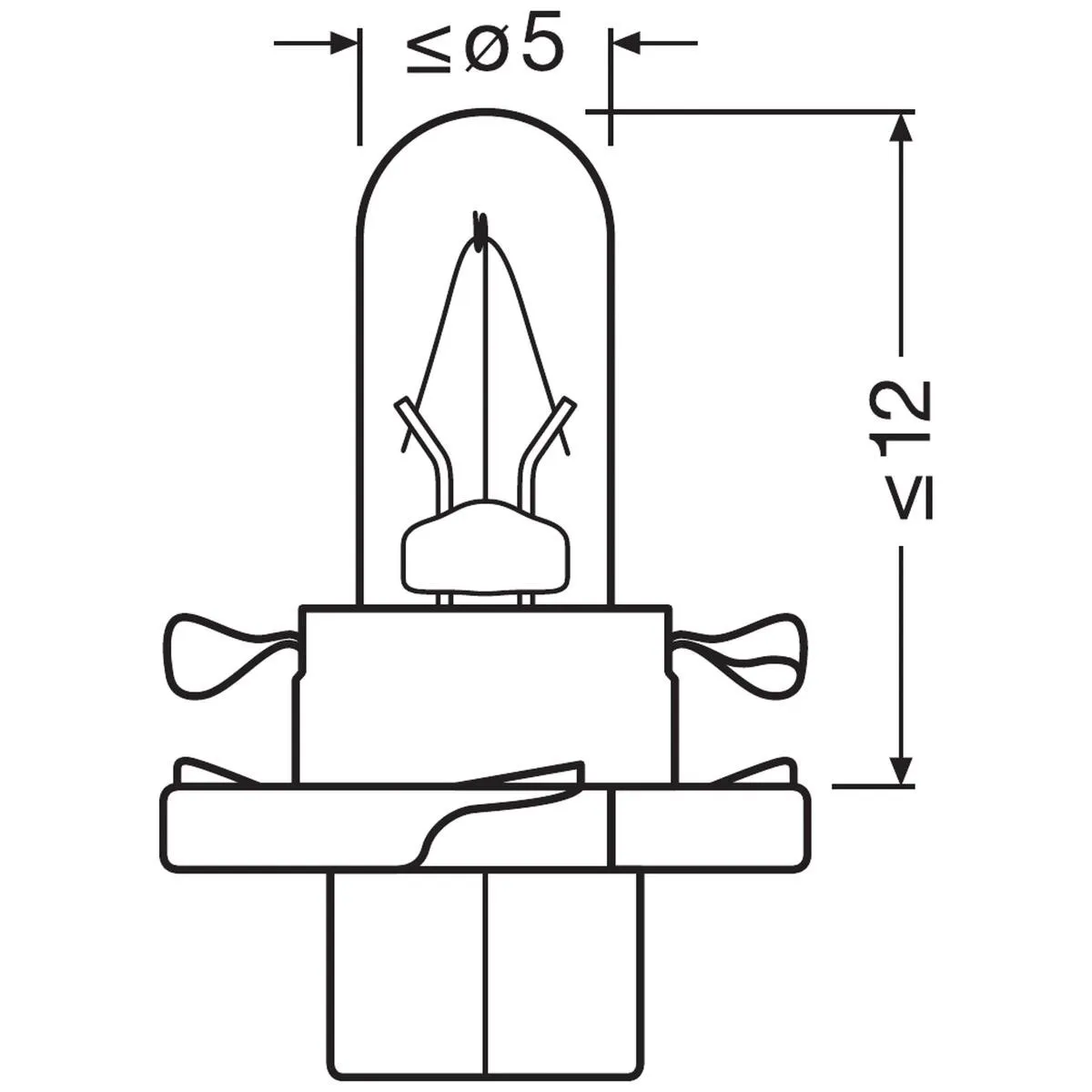 Imagine produs: Bec 12V 1,2W BX8,4d ORIGINAL LINE OSRAM (2351MFX6)