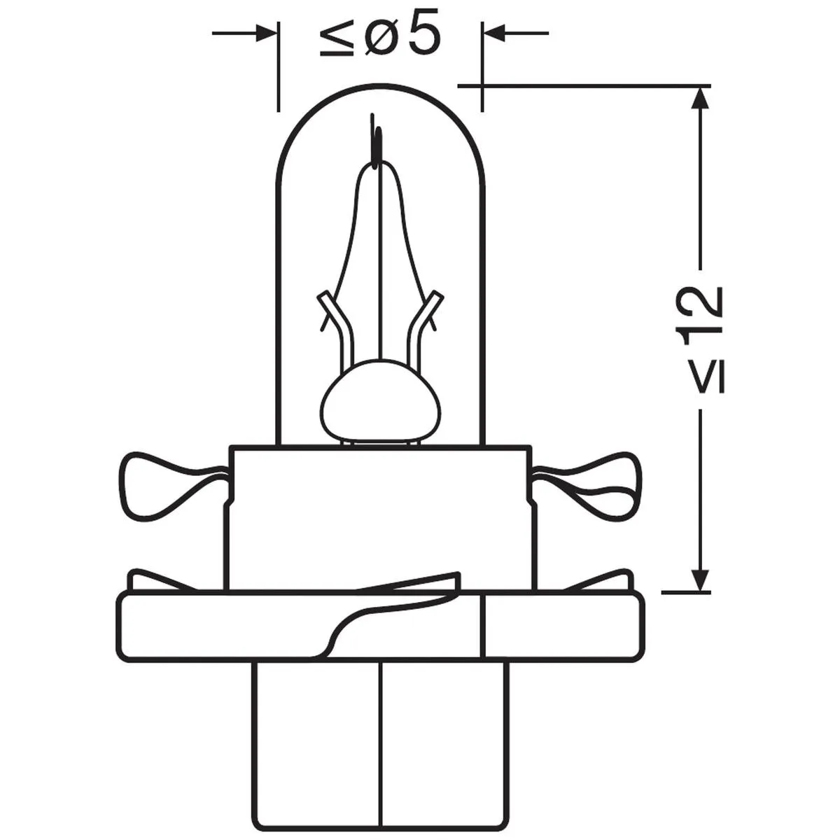 Imagine produs: Bec 12V 2W BX8,4d ORIGINAL LINE OSRAM (2352MFX6)