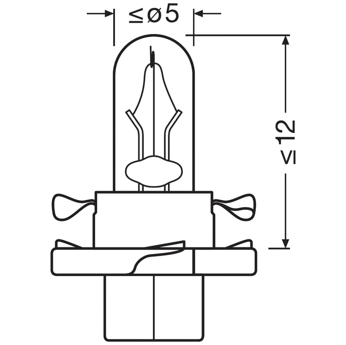 Imagine produs: Bec 12V 1,5W BX8,4d ORIGINAL LINE OSRAM (2452MFX6)