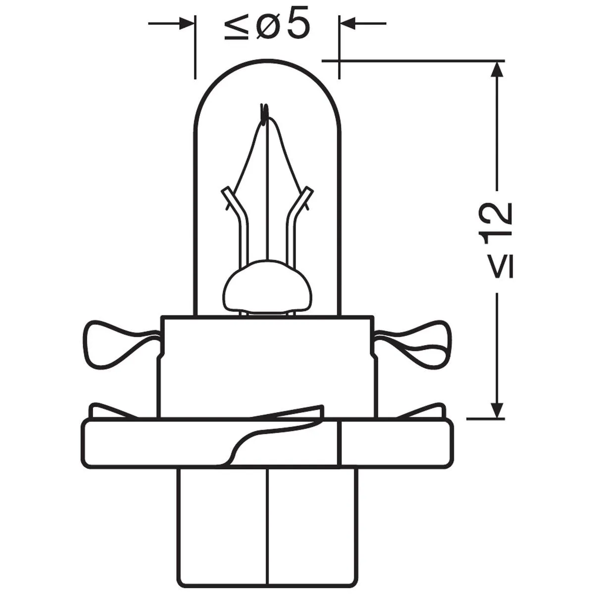 Imagine produs: Bec 12V 1,12W BX8,4d ORIGINAL LINE OSRAM (2473MFX6)