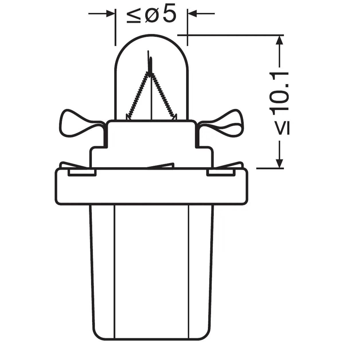 Imagine produs: Bec 12V 1,2W BX8,5d ORIGINAL LINE OSRAM (2721MFX)