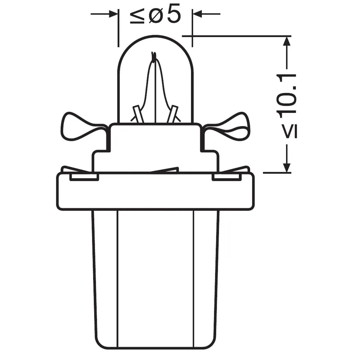 Imagine produs: Bec 12V 1,2W B8,5d ORIGINAL LINE OSRAM (2721MF)