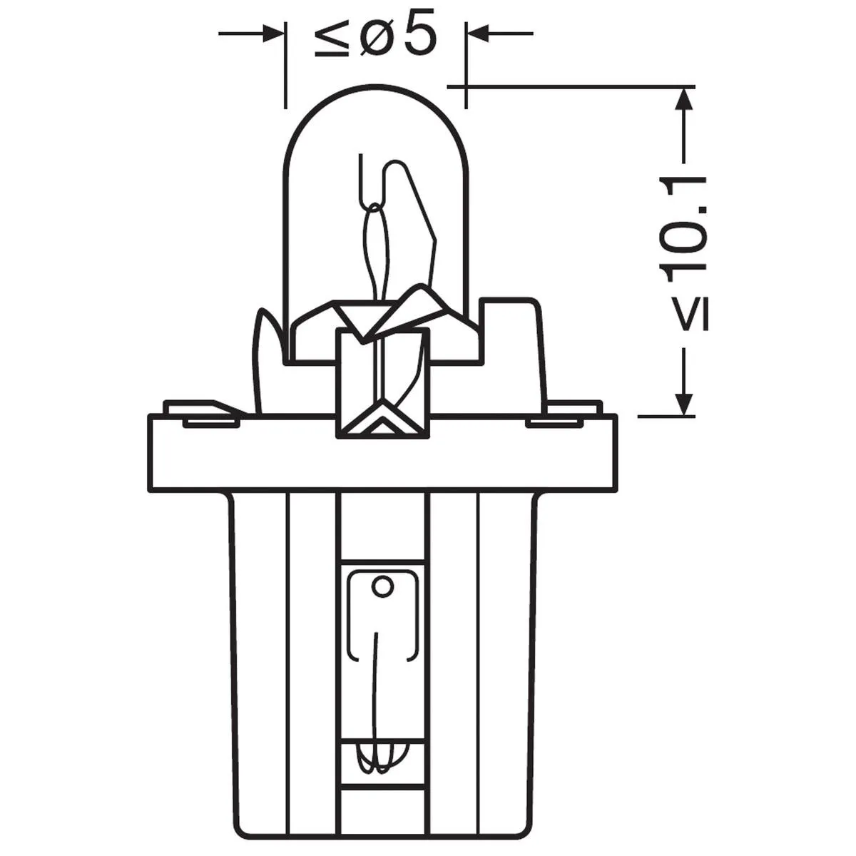 Imagine produs: Bec 12V 2W BX8,5d ORIGINAL LINE OSRAM (2722MFX)