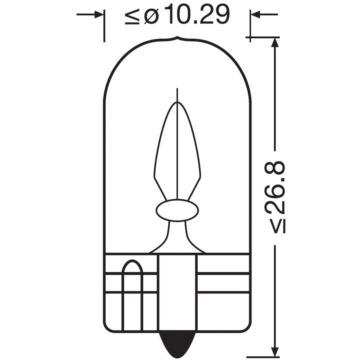 Imagine produs: Bec W3W 12V 3W W2,1x9,5d ORIGINAL LINE OSRAM (2821-02B)