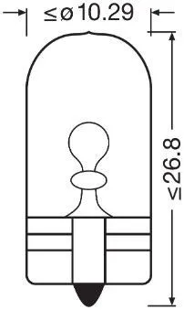 Imagine produs: Bec W5W 12V 5W W2,1x9,5d ORIGINAL LINE OSRAM (2825-02B)