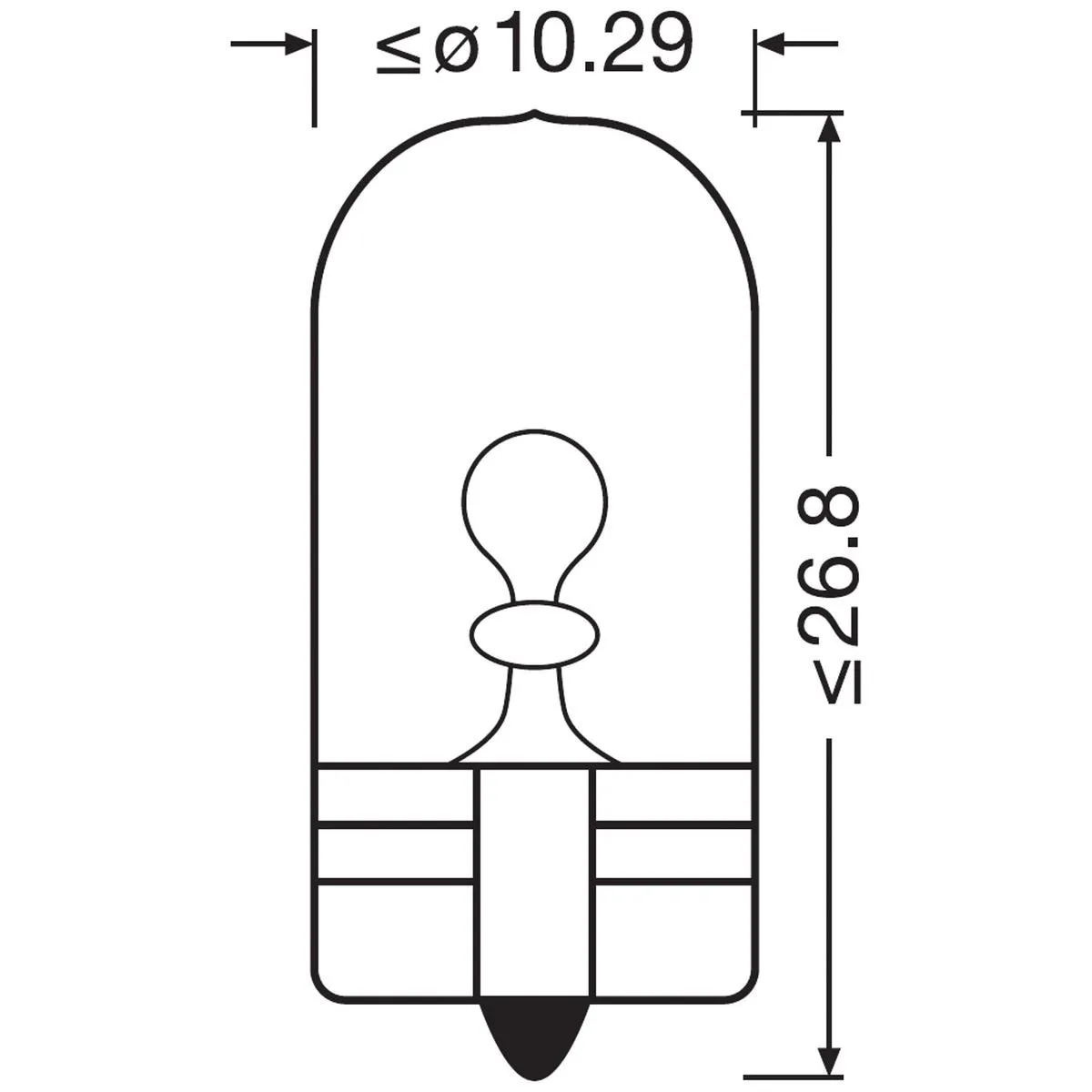 Imagine produs: Bec W5W 12V 5W W2,1x9,5d OSRAM (2825)