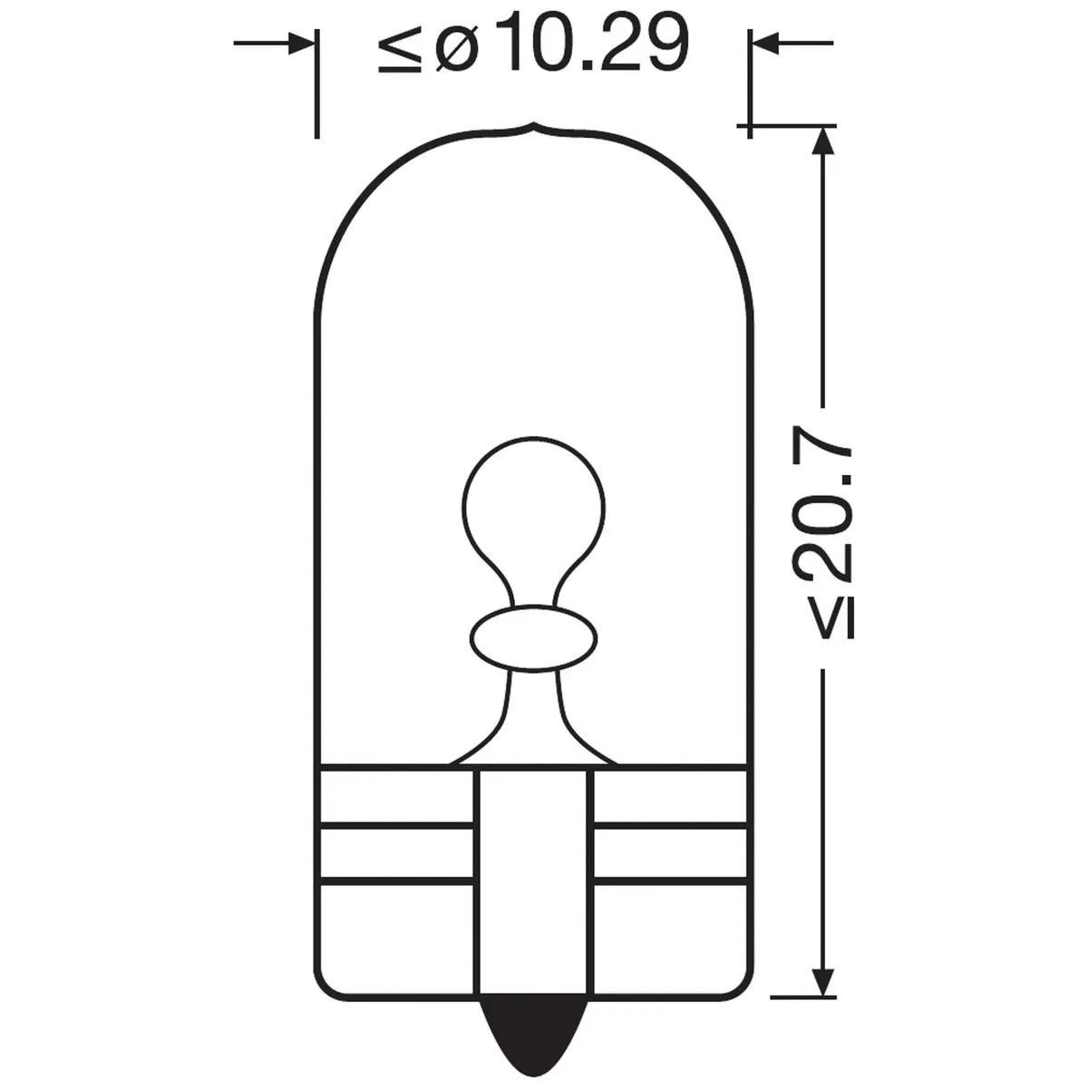 Imagine produs: Bec W6W 12V 6W W2,1x9,5d ORIGINAL LINE OSRAM (2886X)