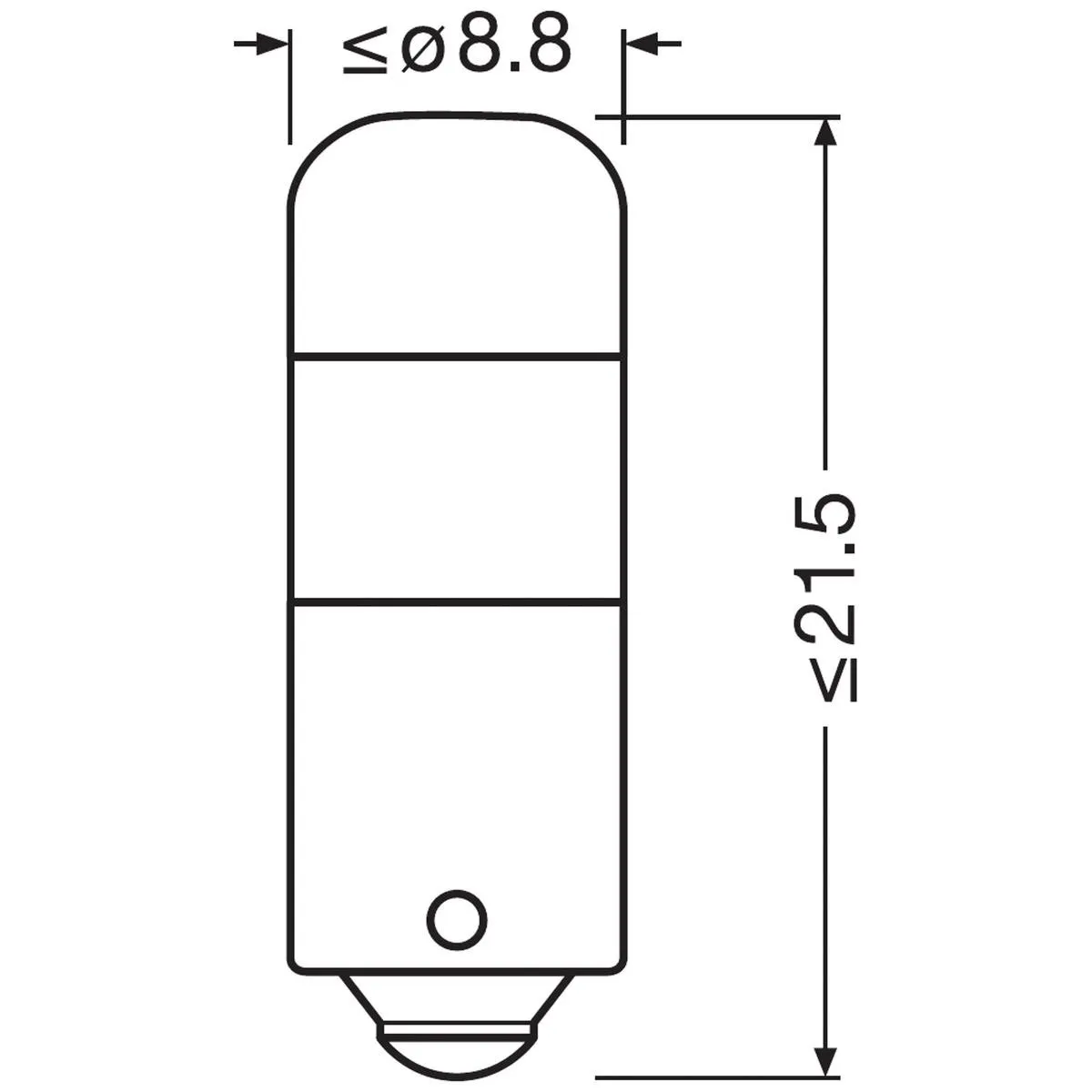 Imagine produs: Bec T4W 12V 0,8W BA9s LEDriving SL LED OSRAM (3893DWP-02B)