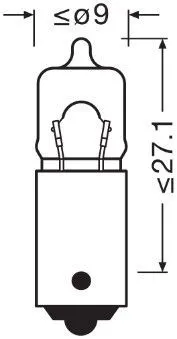Imagine produs: Bec T10W 12V 10W BA9s ORIGINAL OSRAM (64113)