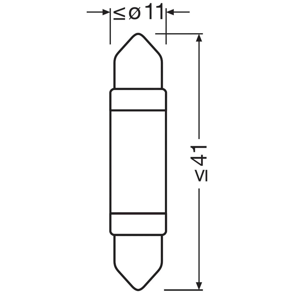 Imagine produs: Bec C5W 12V 0,6W SV8,5-8 LEDriving SL alb LED OSRAM (6413DWP-01B)