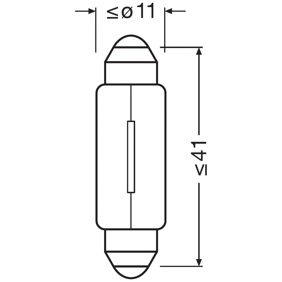 Imagine produs: Bec C5W 12V 5W SV8,5-8 ORIGINAL LINE OSRAM (6413)