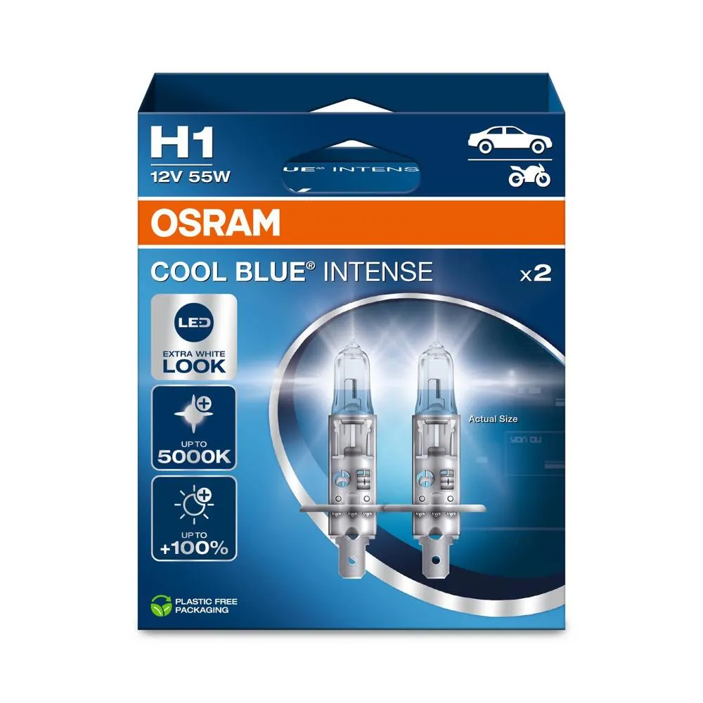 Imagine produs: Bec H1 12V 55W P14,5s Halogen 5000K COOL BLUE INTENSE next Generation OSRAM (64150CBN-HCB)