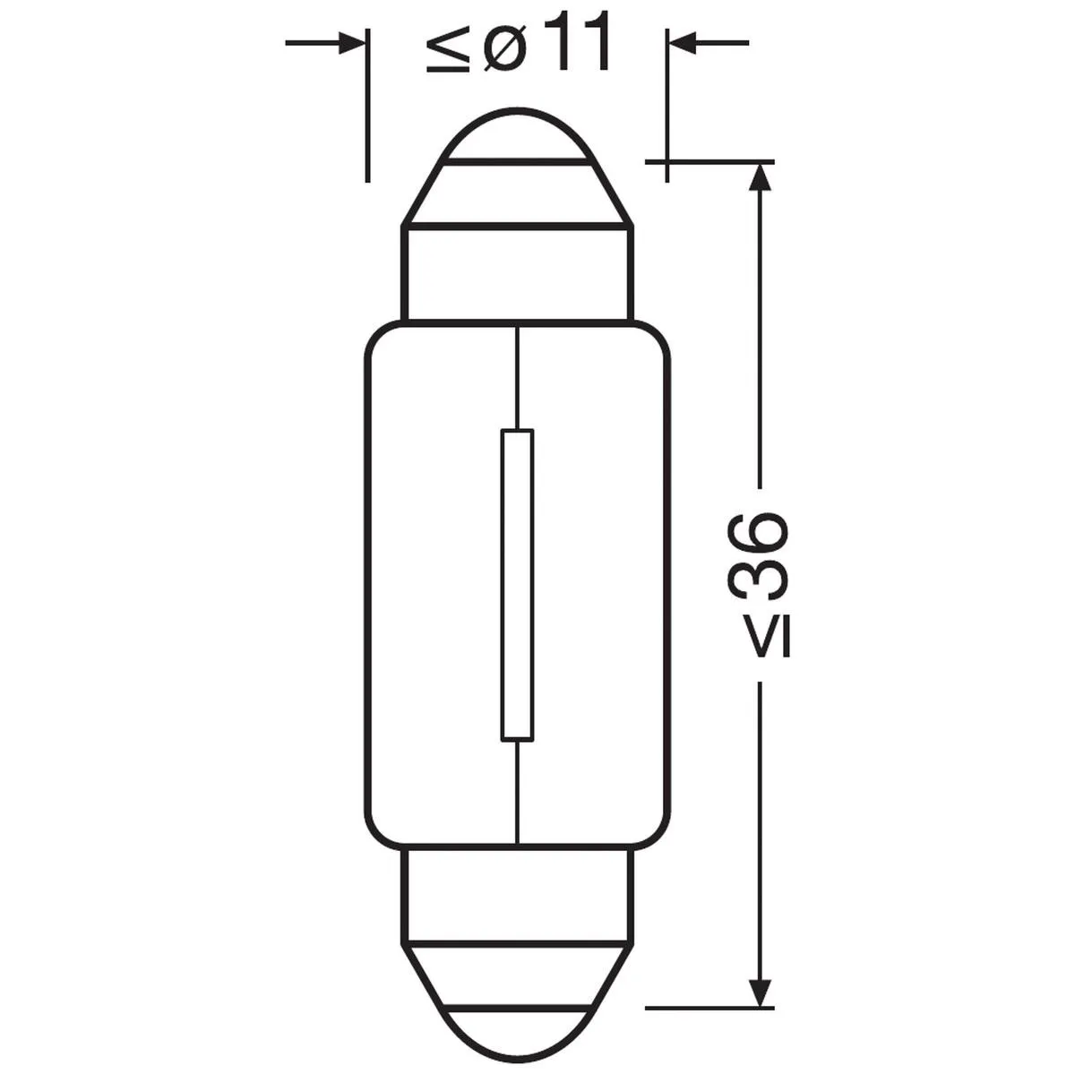 Imagine produs: Bec C5W 12V 5W SV8,5-8 ORIGINAL LINE OSRAM (6418)