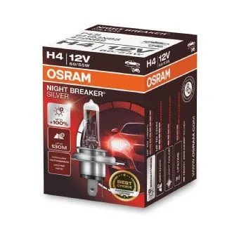 Imagine produs: Bec H4 12V 60/55W P43t Halogen NIGHT BREAKER SILVER +100% OSRAM (64193NBS)