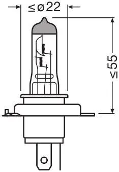 Imagine produs: Set 2 becuri H4 12V 60/55W P43t 4200K Halogen NIGHT BREAKER LASER +150% OSRAM (OSR64193NL-HCB)