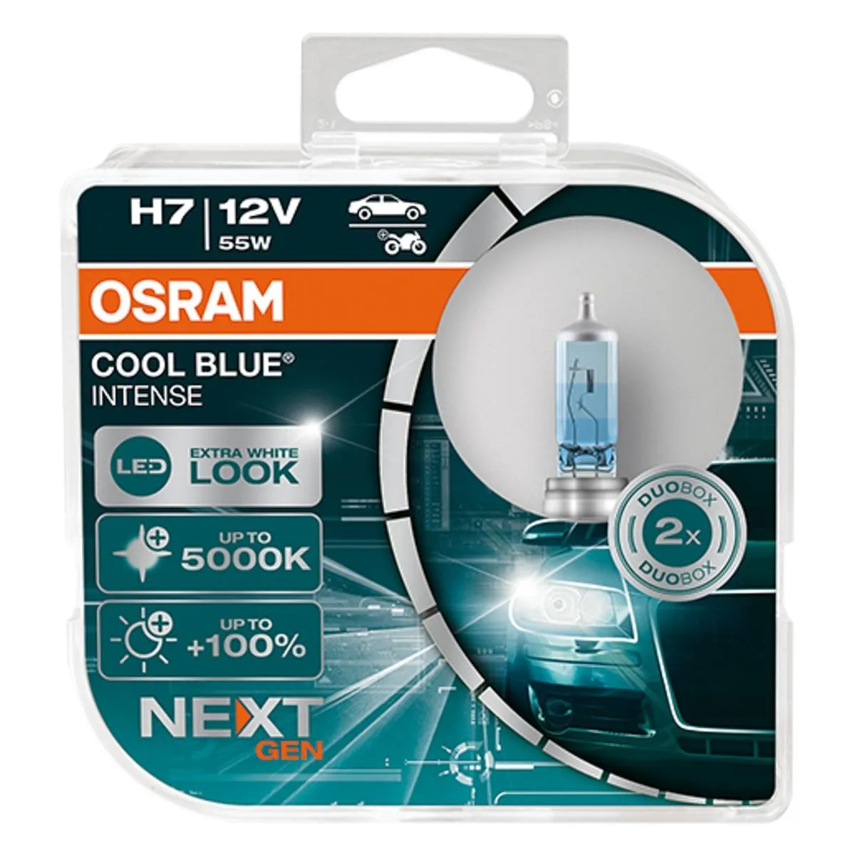 Imagine produs: Bec H7 12V 55W PX26d 5000K Halogen OSRAM (64210CBN-HCB)