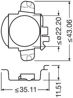 Imagine produs: Adaptor pentru becuri LED H7, dulie far OSRAM (64210DA03)