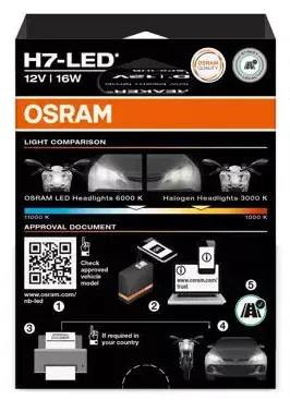 Imagine produs: Bec H7 12V 16W PX26d 6000K NIGHT BREAKER LED SPEED LED OSRAM-MOTO (64210DWNBSP-1HB)