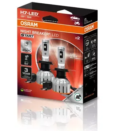Imagine produs: Bec H7 12V 16W PX26d 6000K NIGHT BREAKER START +230% LED OSRAM (64210DWNBST-2HB)
