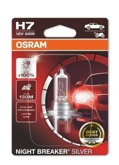 Imagine produs: Bec H7 12V 55W PX26d Halogen NIGHT BREAKER SILVER +100% OSRAM (64210NBS-01B)