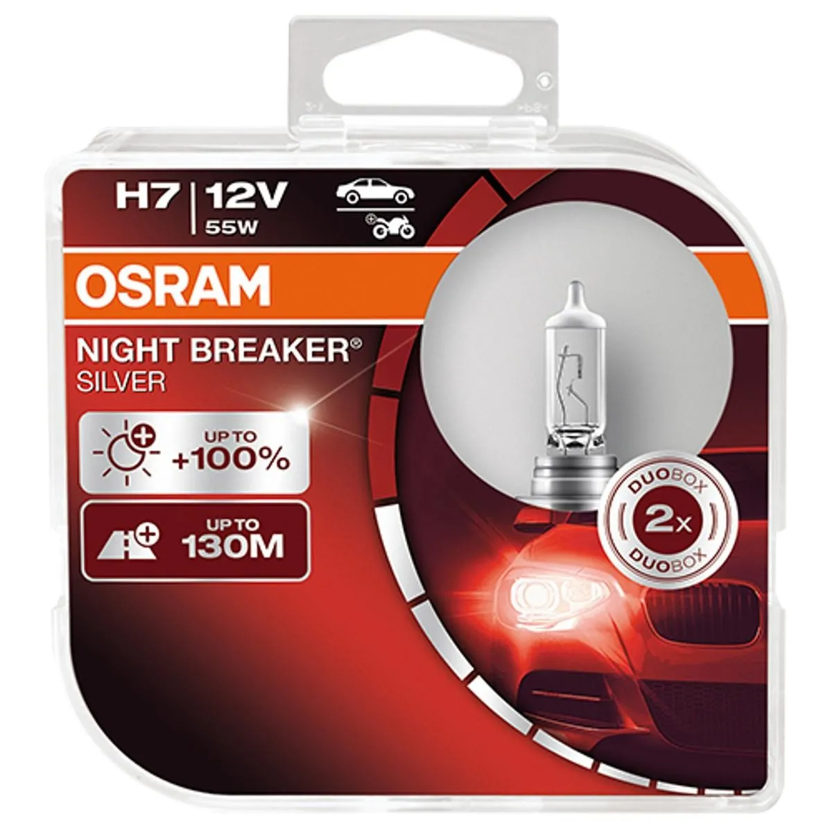 Imagine produs: Bec H7 12V 55W PX26d 4300K Halogen NIGHT BREAKER SILVER +100% OSRAM (64210NBS-HCB)