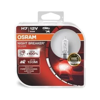 Imagine produs: Bec H7 12V 55W PX26d 4300K Halogen NIGHT BREAKER SILVER +100% OSRAM (64210NBS-HCB)