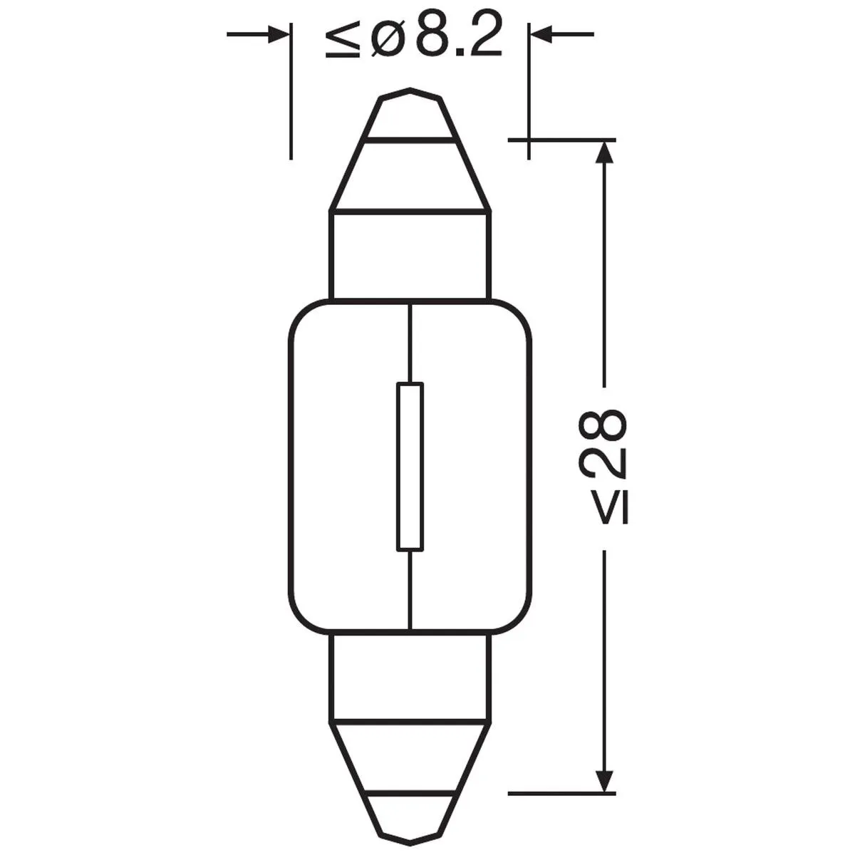Imagine produs: Bec C3W 12V 3W SV7-8 ORIGINAL LINE OSRAM (6428)
