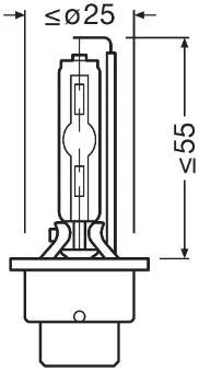 Imagine produs: Bec D4S 42V 35W P32d-5 4300K Xenon XENARC OSRAM (66440)