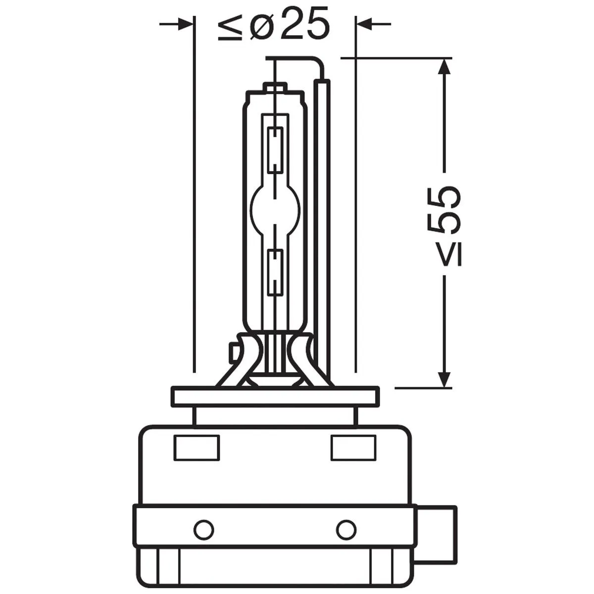 Imagine produs: Bec Xenon D8S 42V 25W PK32d-1 4500K OSRAM (66548)