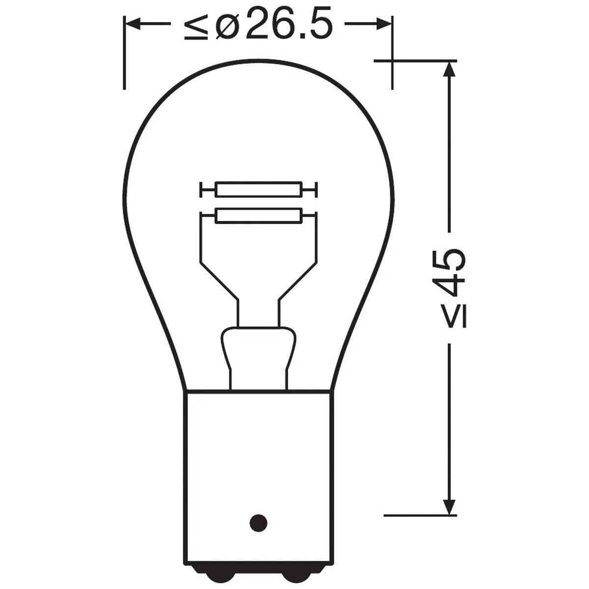 Imagine produs: Bec P21/4W 12V 21/4W BAZ15d ORIGINAL LINE OSRAM (7225)