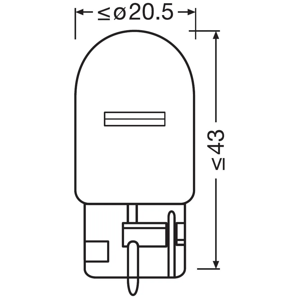 Imagine produs: Bec WY21W 12V 21W W3x16d ORIGINAL LINE OSRAM (7504)