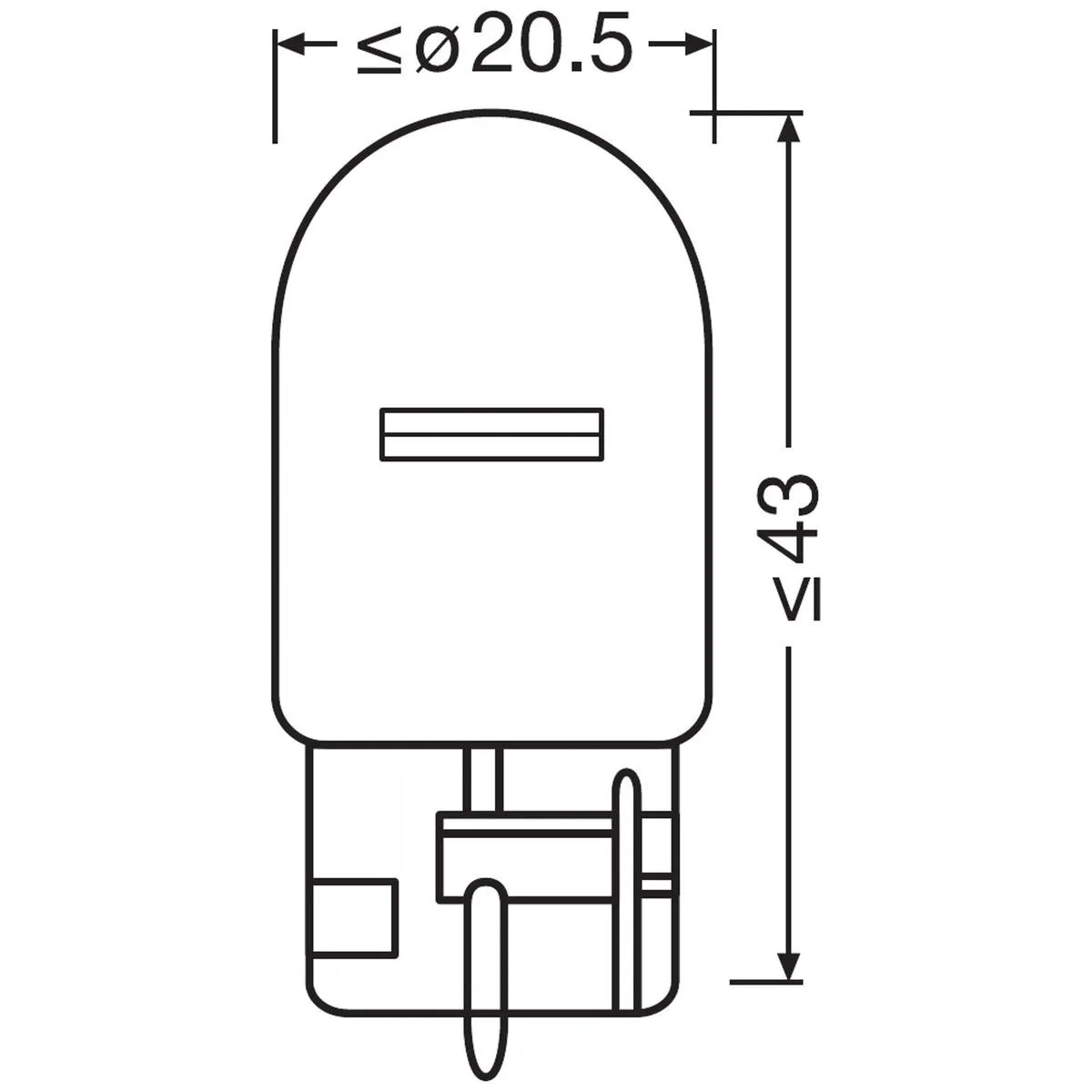 Imagine produs: Bec W21W 12V 21W W3x16d ORIGINAL LINE OSRAM (7505)